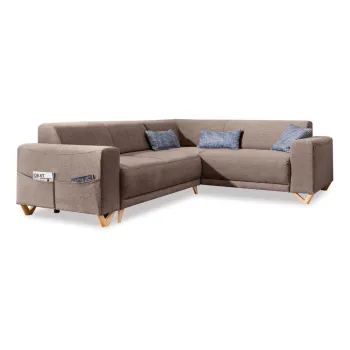 Coltar maro extensibil/cu spatiu de depozitare (cu colt pe partea stanga/in forma de 