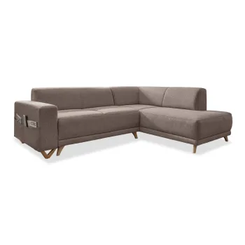 Coltar maro extensibil/cu spatiu de depozitare (cu colt pe partea stanga/in forma de 