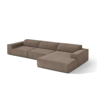 Coltar modular bej (cu colt pe partea stanga/cu sezlong) Jodie - Micadoni imagine