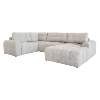 Coltar modular bej extensibil/cu spatiu de depozitare (cu colt pe partea dreapta) Lulu - Miuform imagine