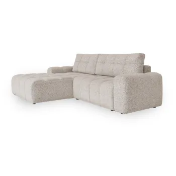 Coltar modular bej extensibil/cu spatiu de depozitare (cu colt pe partea dreapta) Lulu - Miuform imagine