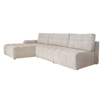 Coltar modular bej extensibil/cu spatiu de depozitare (cu colt pe partea dreapta) Lulu - Miuform imagine