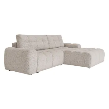 Coltar modular bej extensibil/cu spatiu de depozitare (cu colt pe partea stanga) Lulu - Miuform imagine