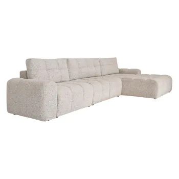 Coltar modular bej extensibil/cu spatiu de depozitare (cu colt pe partea stanga) Lulu - Miuform imagine