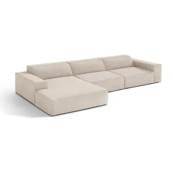 Coltar modular crem (cu colt pe partea dreapta/cu sezlong) Jodie - Micadoni imagine