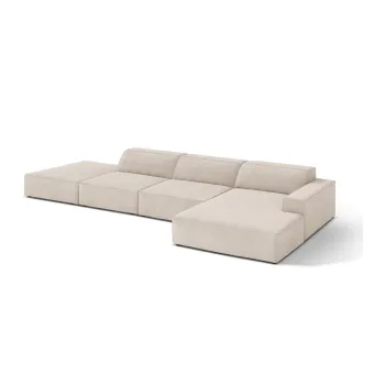 Coltar modular crem (cu colt pe partea stanga/cu sezlong) Jodie - Micadoni imagine