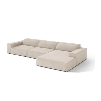 Coltar modular crem (cu colt pe partea stanga/cu sezlong) Jodie - Micadoni imagine