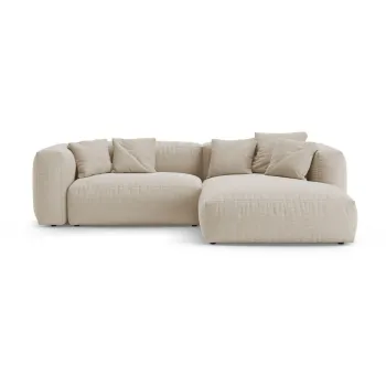 Coltar modular crem extensibil (cu colt pe partea stanga/cu sezlong) Martina - Micadoni imagine