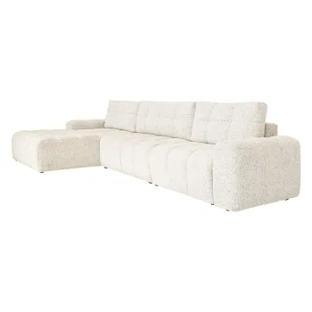 Coltar modular crem extensibil/cu spatiu de depozitare (cu colt pe partea dreapta) Lulu - Miuform imagine