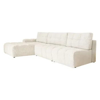 Coltar modular crem extensibil/cu spatiu de depozitare (cu colt pe partea dreapta) Lulu - Miuform imagine