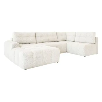 Coltar modular crem extensibil/cu spatiu de depozitare (cu colt pe partea dreapta) Lulu - Miuform imagine