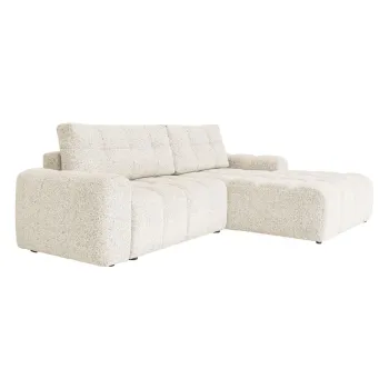 Coltar modular crem extensibil/cu spatiu de depozitare (cu colt pe partea stanga) Lulu - Miuform imagine