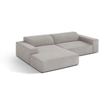 Coltar modular gri deschis (cu colt pe partea dreapta/cu sezlong) Jodie - Micadoni imagine