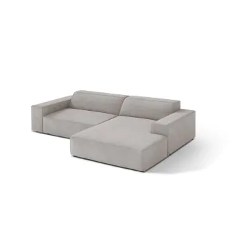Coltar modular gri deschis (cu colt pe partea stanga/cu sezlong) Jodie - Micadoni imagine