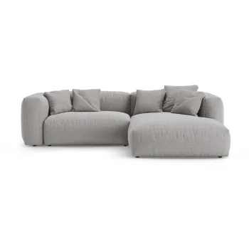 Coltar modular gri extensibil (cu colt pe partea stanga/cu sezlong) Martina - Micadoni imagine