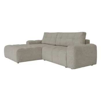 Coltar modular maro deschis extensibil/cu spatiu de depozitare (cu colt pe partea dreapta) Lulu - Miuform imagine