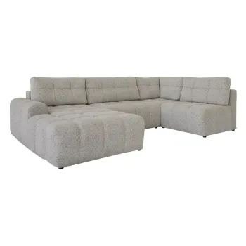 Coltar modular maro deschis extensibil/cu spatiu de depozitare (cu colt pe partea stanga) Lulu - Miuform imagine