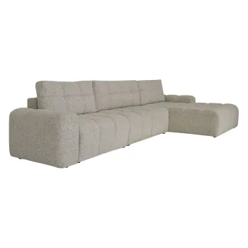 Coltar modular maro deschis extensibil/cu spatiu de depozitare (cu colt pe partea stanga) Lulu - Miuform imagine