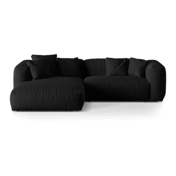 Coltar modular negru (cu colt pe partea dreapta) Martina - Micadoni Home imagine