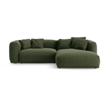 Coltar modular verde extensibil (cu colt pe partea stanga/cu sezlong) Martina - Micadoni imagine