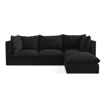 Coltar negru (cu colt pe partea stanga/cu sezlong) Manao - Makamii imagine