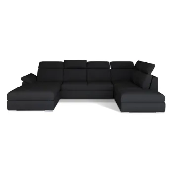 Coltar negru extensibil (cu colt pe partea stanga/in forma de 