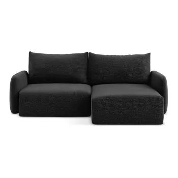 Coltar negru extensibil/cu spatiu de depozitare (cu colt pe partea stanga) Kalena - Makamii imagine