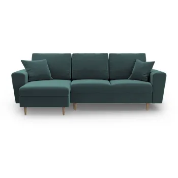 Coltar petrol extensibil, cu spatiu de depozitare cu tapiterie din catifea Kyoto - Cosmopolitan Design imagine