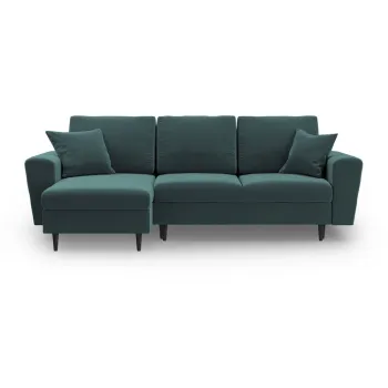 Coltar petrol extensibil, cu spatiu de depozitare cu tapiterie din catifea Kyoto - Cosmopolitan Design imagine