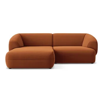 Coltar portocaliu cu tapiterie din catifea (cu colt pe partea dreapta) Moana - Makamii imagine