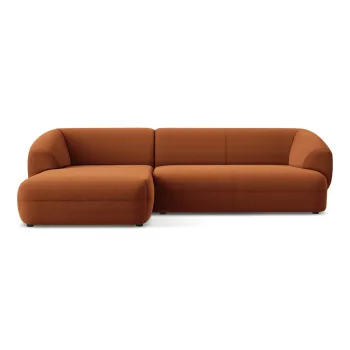 Coltar portocaliu cu tapiterie din catifea (cu colt pe partea dreapta) Moana - Makamii imagine