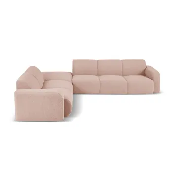 Coltar roz cu tapiterie din stofa boucle (colt dreapta) Molino - Micadoni Home imagine