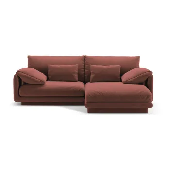 Coltar roz cu tapiterie din tesatura boucle (cu colt pe partea stanga ) Torino - Micadoni Home imagine