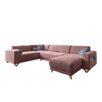 Coltar roz extensibil/cu spatiu de depozitare (cu colt pe partea dreapta/in forma de 