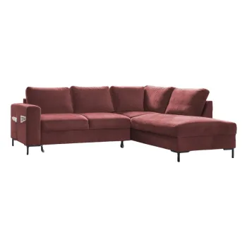 Coltar roz extensibil cu tapiterie din catifea (cu colt pe partea stanga ) Lofty Lilly - Miuform imagine