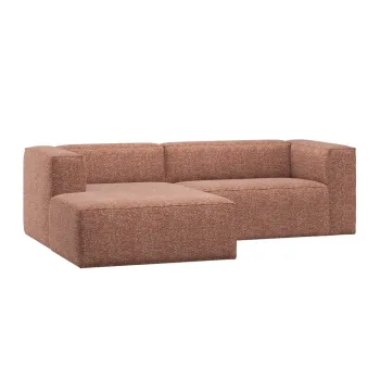 Coltar roz prafuit (cu colt pe partea dreapta/cu sezlong) Bean - WOOOD imagine