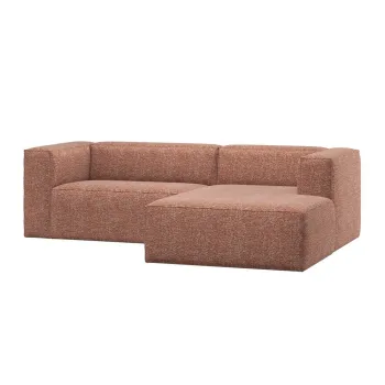 Coltar roz prafuit (cu colt pe partea stanga/cu sezlong) Bean - WOOOD imagine