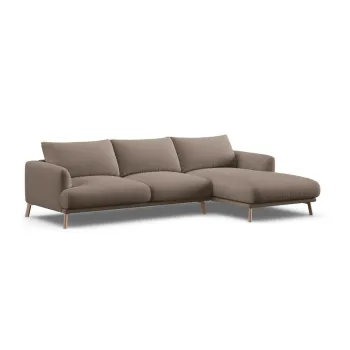 Coltar taupe (cu colt pe partea stanga/cu sezlong) Naomi - Micadoni imagine