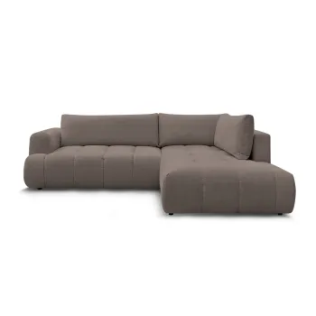 Coltar taupe extensibil/cu spatiu de depozitare (cu colt pe partea stanga/in forma de 