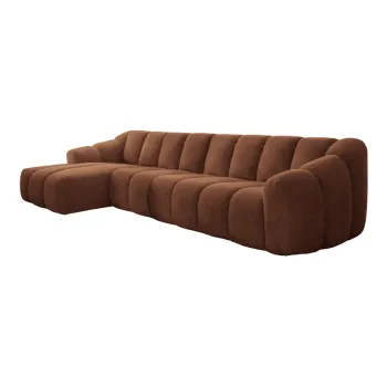 Coltar teracota (cu colt pe partea dreapta/cu sezlong) Shell - Miuform imagine