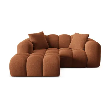 Coltar teracota cu tapiterie din chenille (cu colt pe partea dreapta/cu sezlong) Treno - Cosmopolitan Design imagine