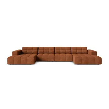 Coltar teracota cu tapiterie din chenille (in forma de 