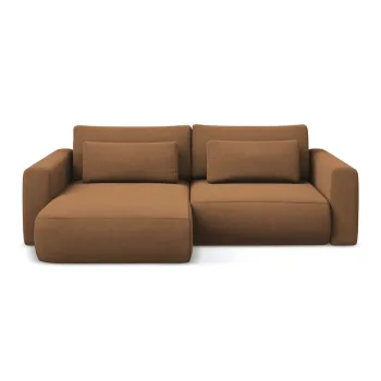 Coltar teracota extensibil/cu spatiu de depozitare (cu colt pe partea dreapta/cu sezlong) Kapua - Makamii imagine