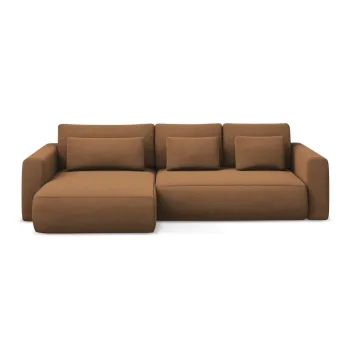 Coltar teracota extensibil/cu spatiu de depozitare (cu colt pe partea dreapta/cu sezlong) Kapua - Makamii imagine