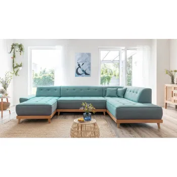 Coltar turcoaz extensibil (cu colt pe partea stanga /in forma de 