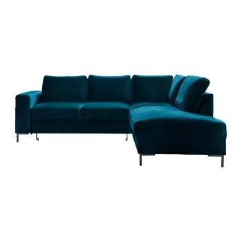 Coltar turcoaz extensibil cu tapiterie din catifea (cu colt pe partea stanga ) Lofty Lilly - Miuform imagine