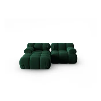 Coltar verde cu tapiterie din catifea (colt dreapta) Bellis - Micadoni Home imagine