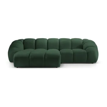 Coltar verde cu tapiterie din catifea Diana - Micadoni Home imagine