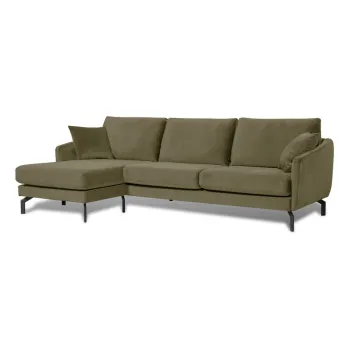 Coltar verde din catifea (cu sezlong pe partea dreapta) Magic - Scandic imagine