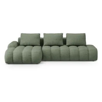 Coltar verde extensibil/cu spatiu de depozitare (cu colt pe partea dreapta/cu sezlong) Linz - Cosmopolitan Design imagine